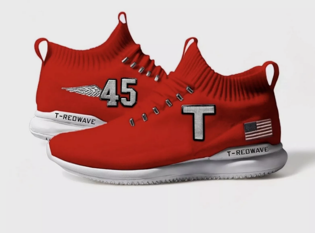 NEW in BOX 2024 Donald Trump POTUS 45 Sneakers Shoes RED Mens 8 Womens 9.5 POTUS