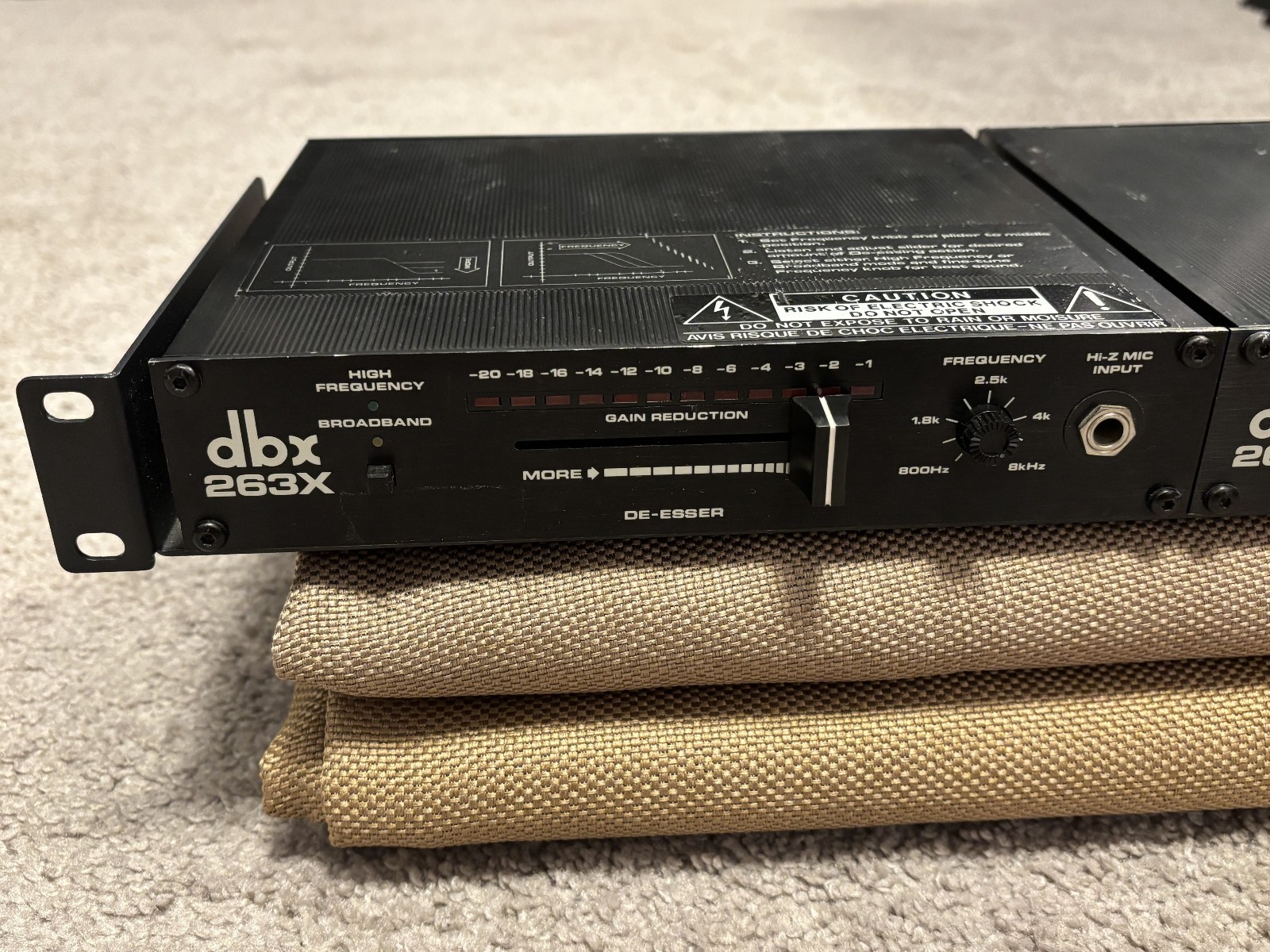 DBX 263X Pair - Analog De-Esser Processor Rackmount Deesser - Listing C
