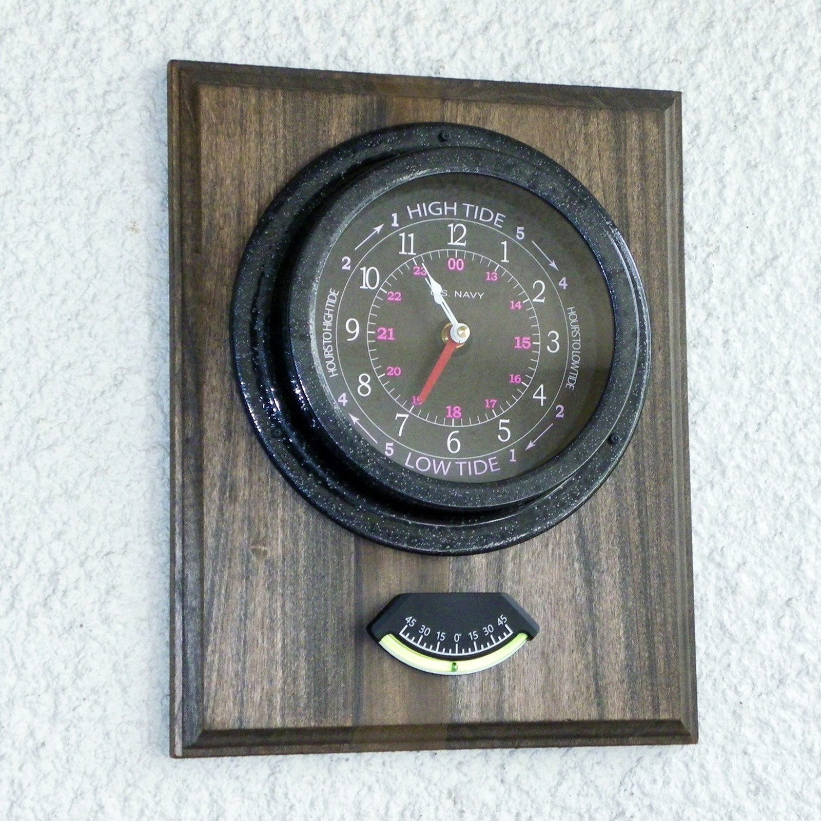 CAPTAIN'S TIME AND TIDE WALL CLOCK LARGE 9"
