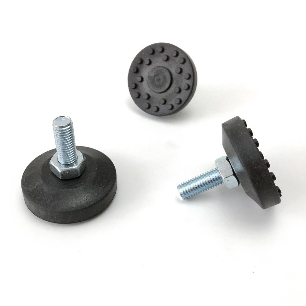 Black Adjustable for m10 Foot Pads 4pcs for Stabilizing Treadmills and Benches