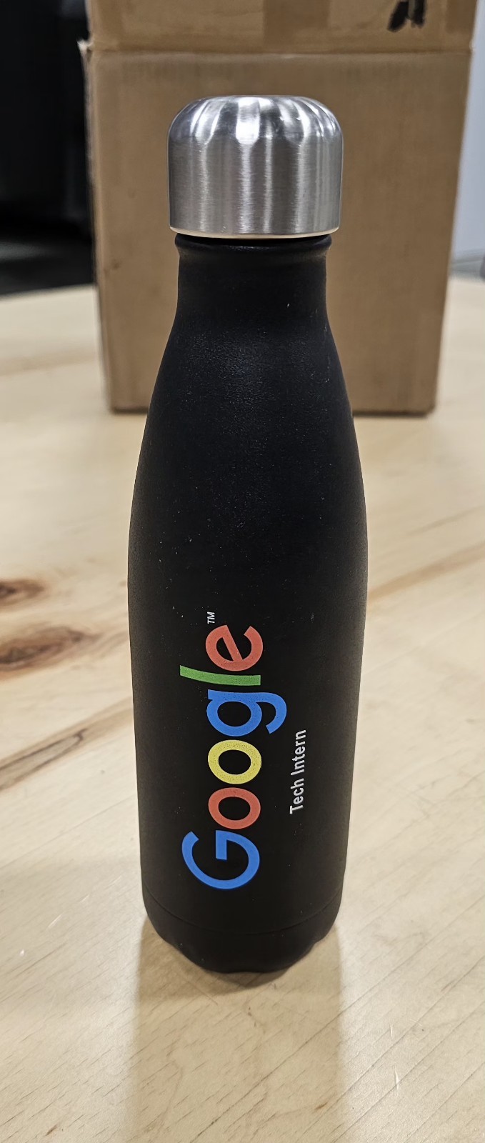 Google Black Canteen Bottle - Vacuum Insulation Thermal Cold/Hot
