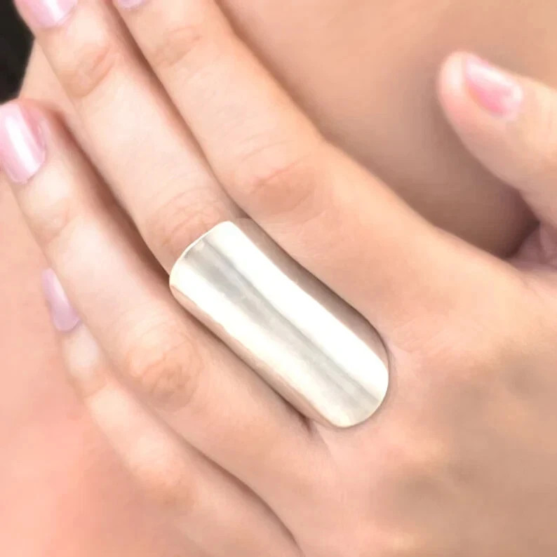 Solid 925 Sterling Silver Band & Wide Ring Handmade Jewelry Ring All Size