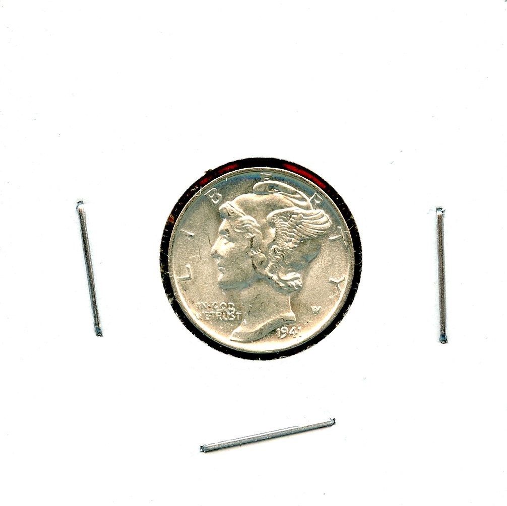 1941 P Mercury Dime 10c US Mint Silver 1941-P BU MS #58 BU Uncirculated