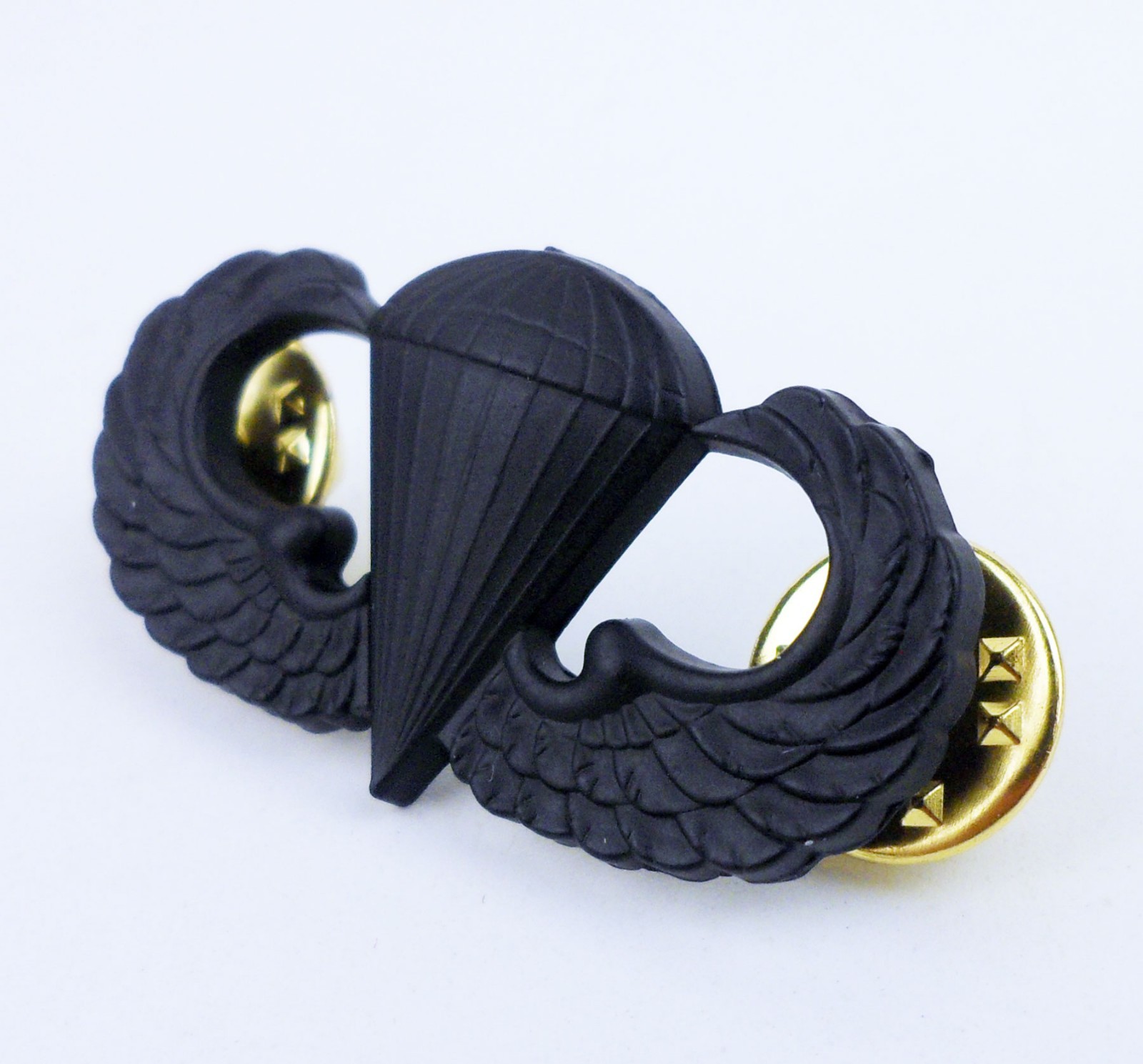 BLACK US Army Air Force Parachutist Jump Wings Badge Pin