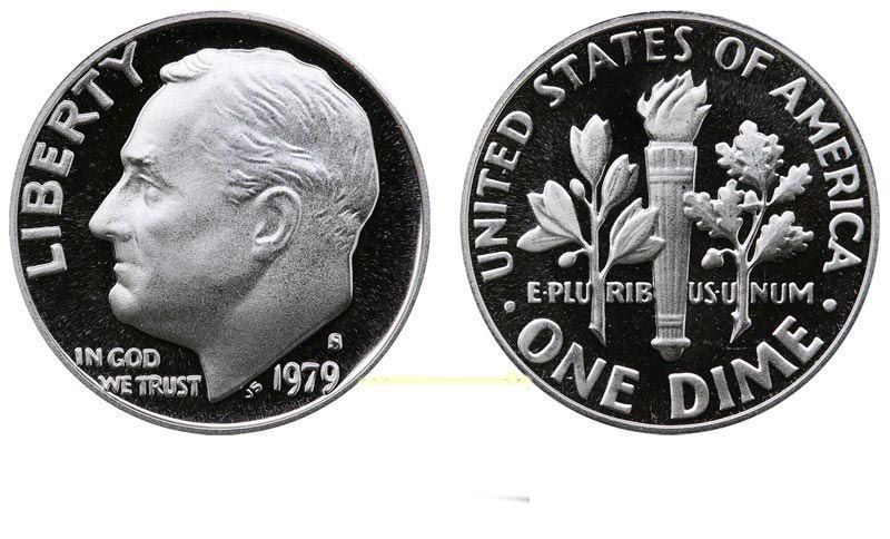 1979 S GEM BU PROOF ROOSEVELT DIME 10 CENT BRILLIANT UNCIRCULATED PF COIN#6030