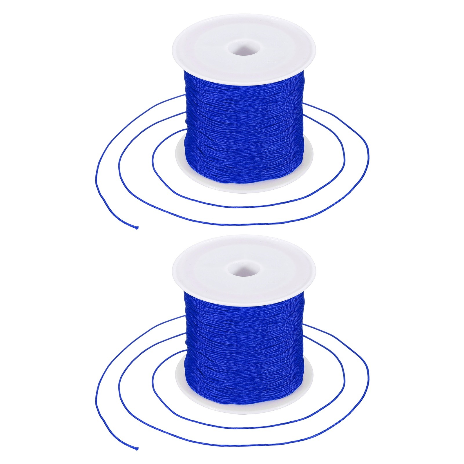 2 pcs 0.6mm String for Bracelets, 44 Yards Beading Thread(Dark Blue)