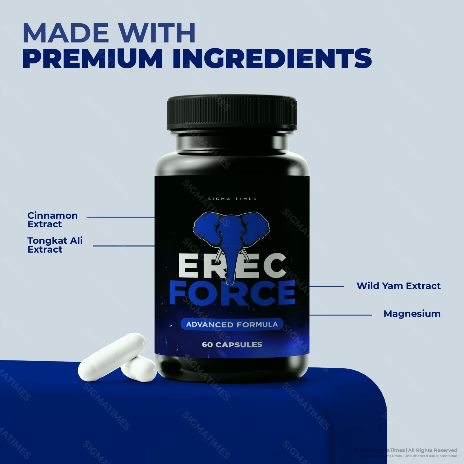 ErecForce Capsules – Erec Force Supplement for Men, Male Energy Support 60ct