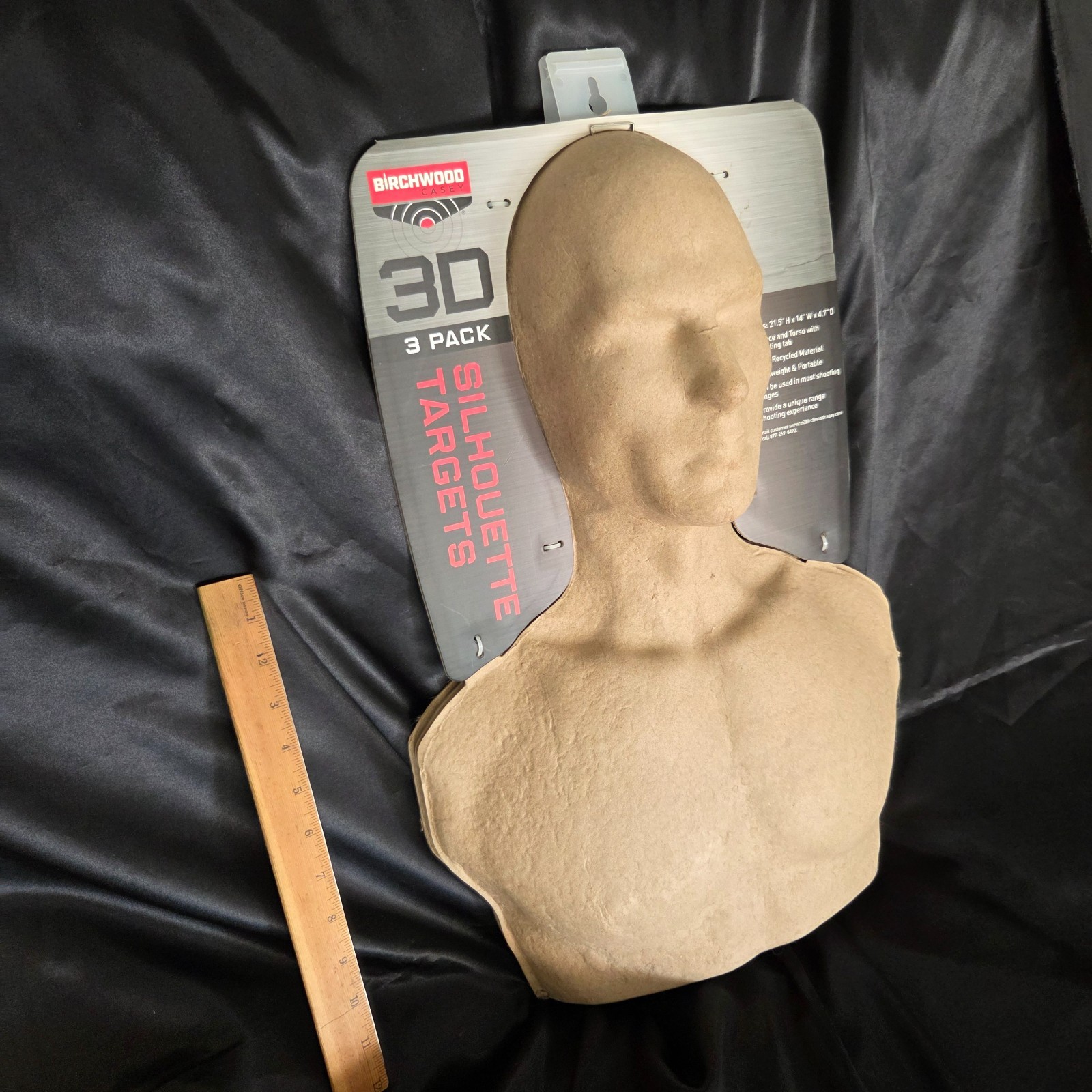 Birchwood Casey 3D Silhouette Targets 3 Pack Face Torso Lightweight Recycled
