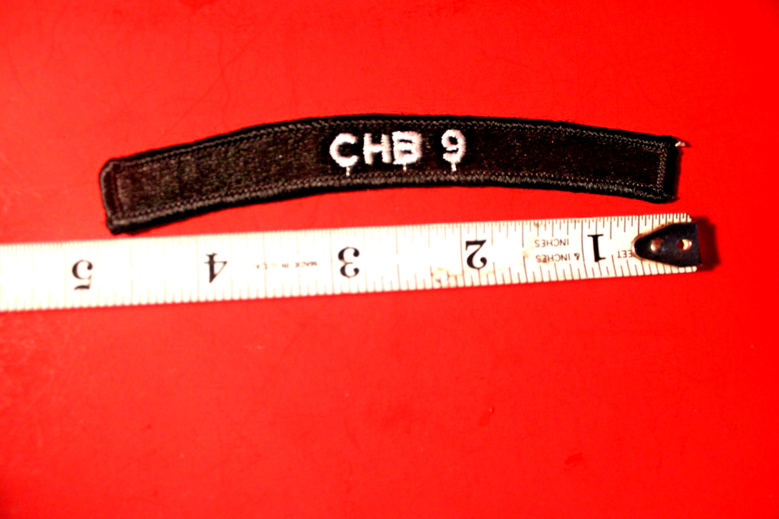 US Navy CHB 9 Embroidered Patch black & white color