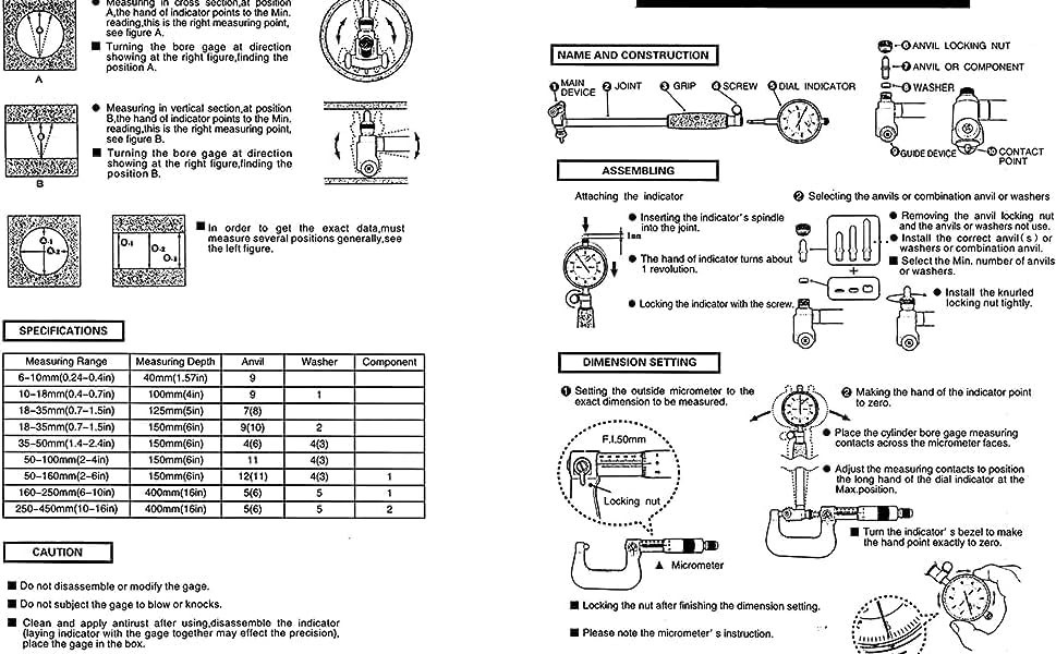 New Dial Bore Gauge 2-6" Engine Cylinder Measuring Tool