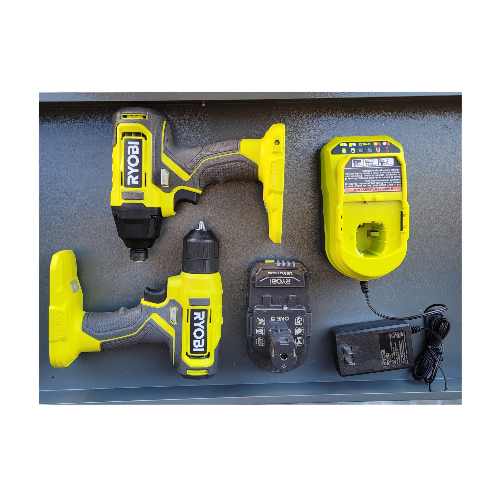 New Ryobi 18V Impact Driver & Drill Driver Set with Battery and Charger
