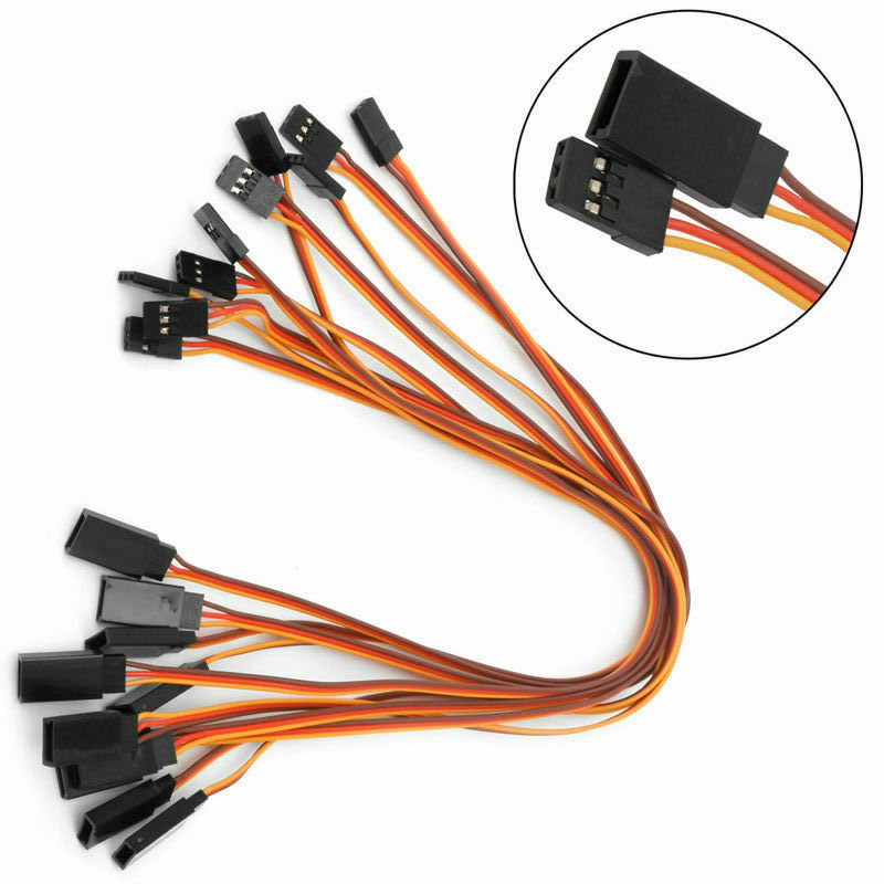 10Pcs 300mm Servo Extension Lead Wire Cable For RC Futaba JR Male to Female 30cm