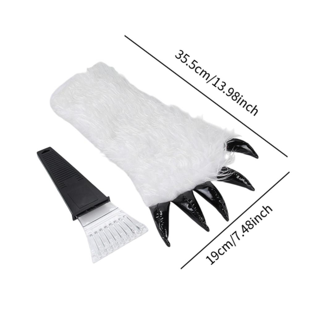 Ice Scraper with Glove Combines Mitten Ice Remover for Windshield Clear Snow ]