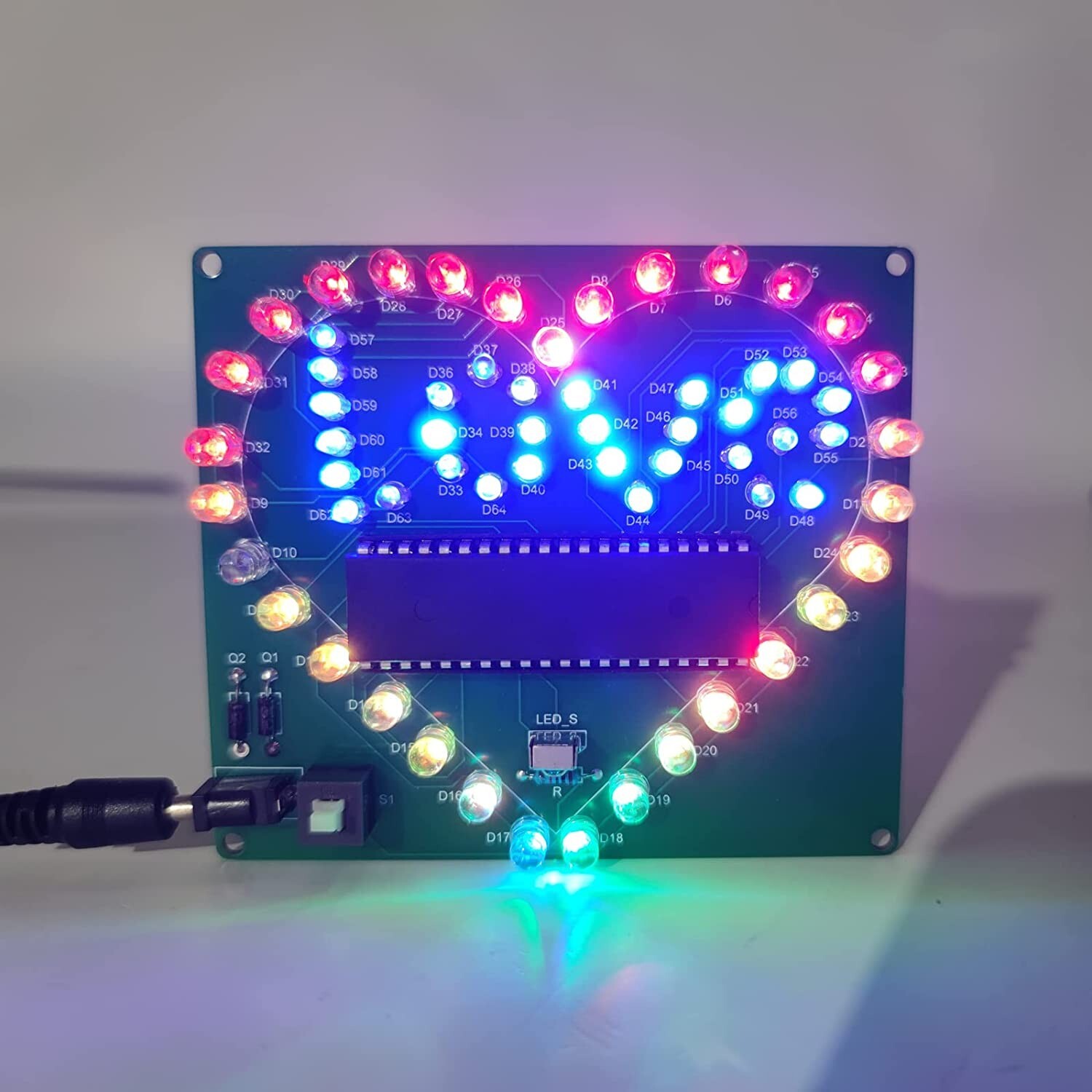 DIY Kit Heart Love LED Lights Remote Control for Girlfriend Lovers Birthday Gift