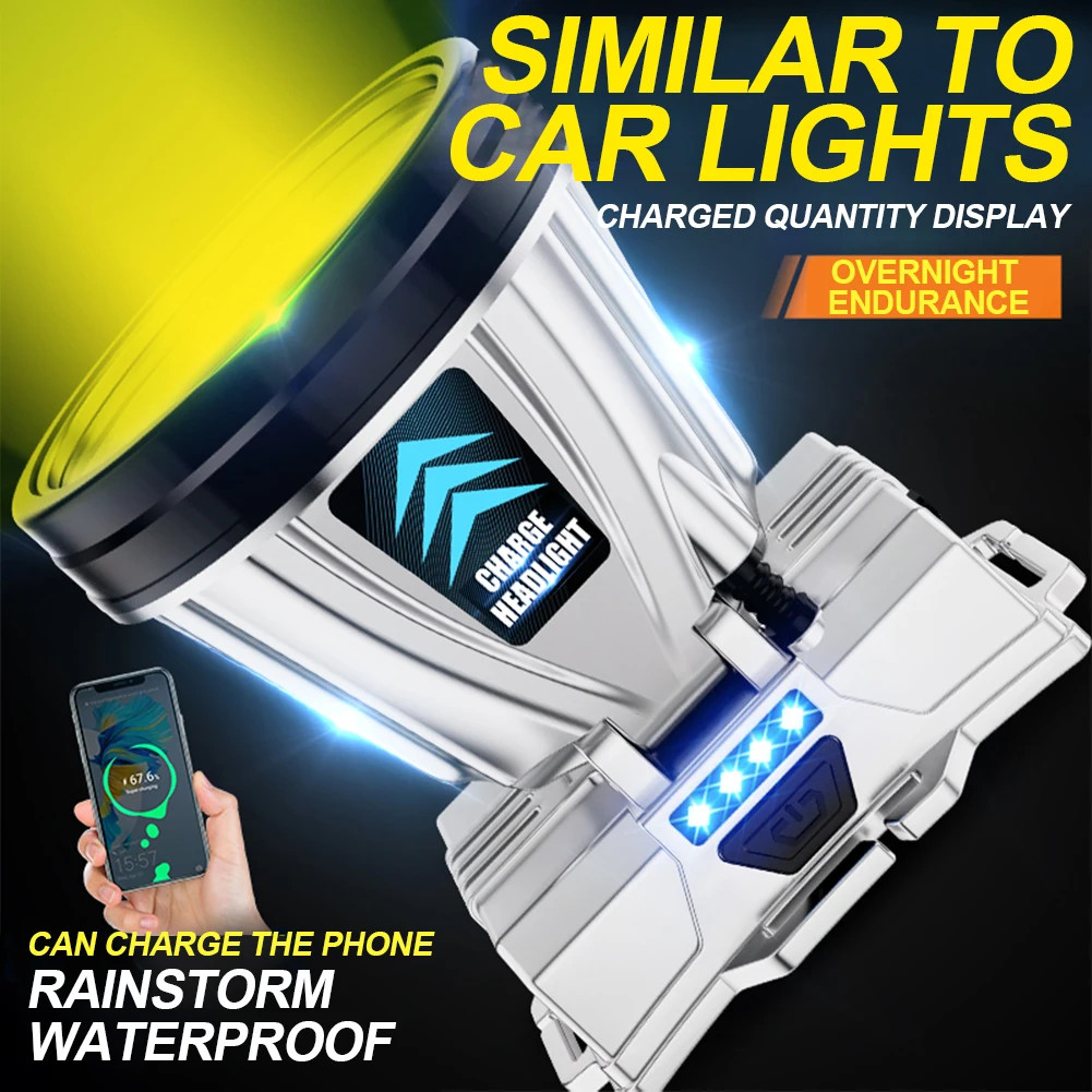 Bright White Light Yellow Headlamp Camping Light Fishing Headlight Flashlight
