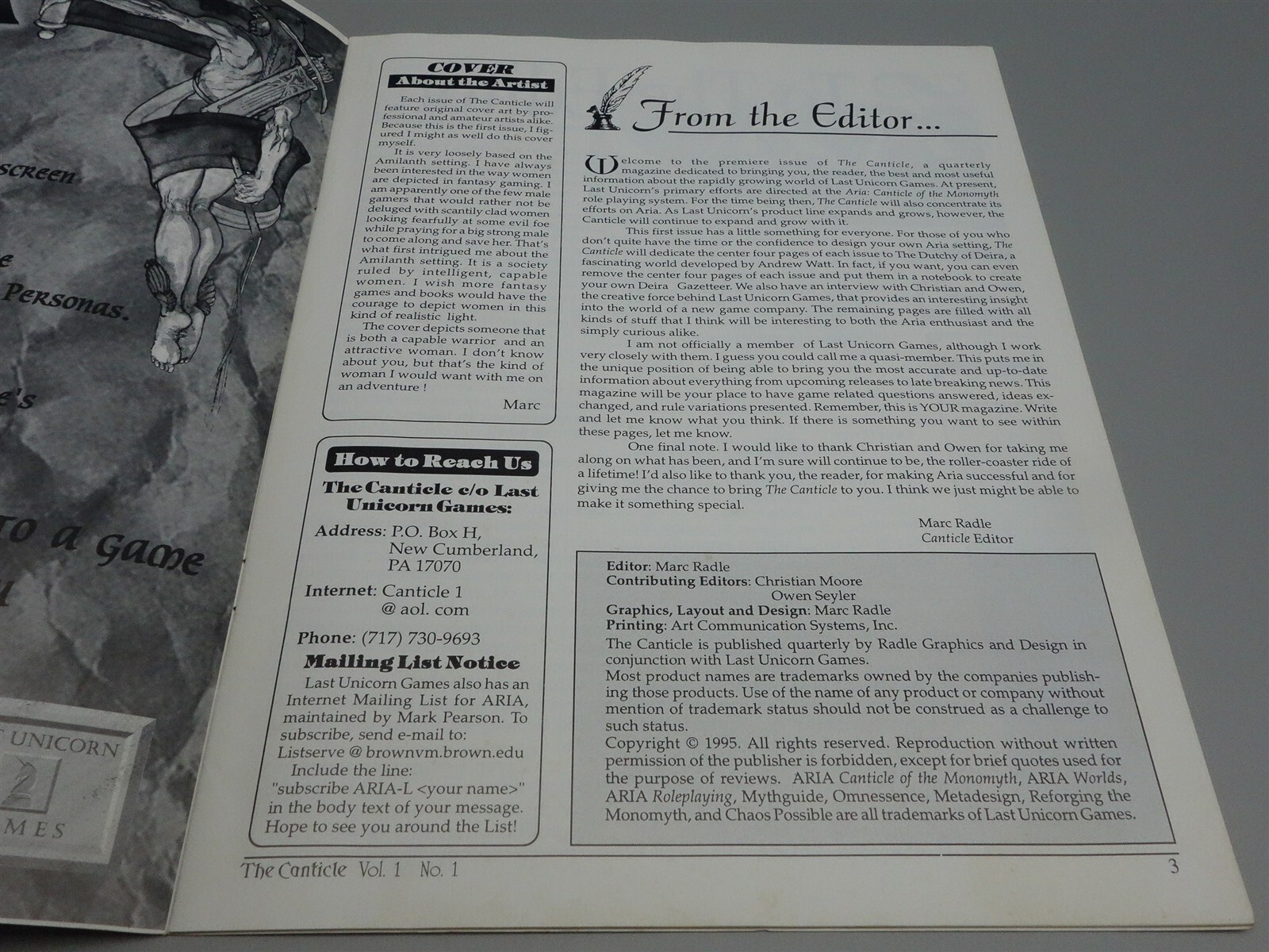 The Canticle: Issue # 1 Premier Issue