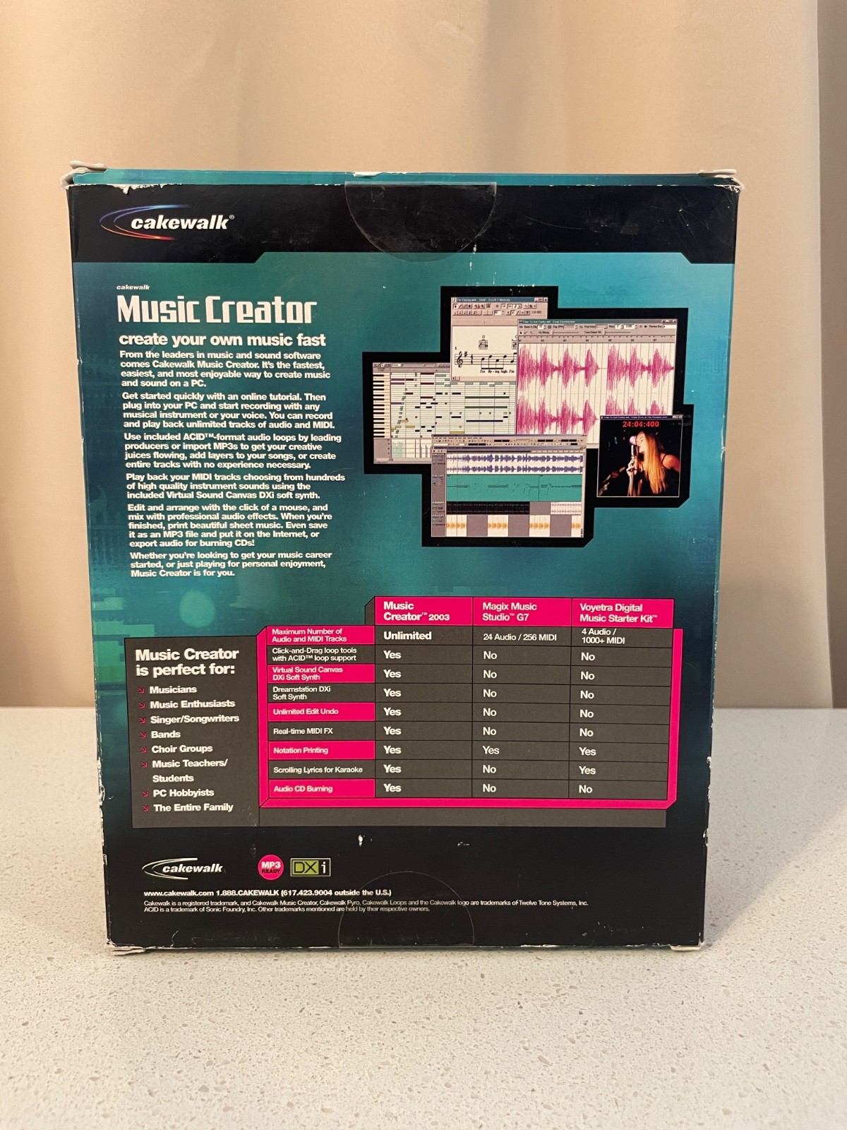 Cakewalk Music Creator 2003 - Complete with Box/Manual RARE