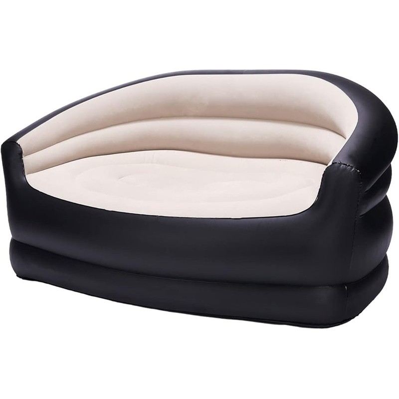 Inflatable Couch Air Sofa Portable Outdoor Chair Quick Setup Comfortable Flocked