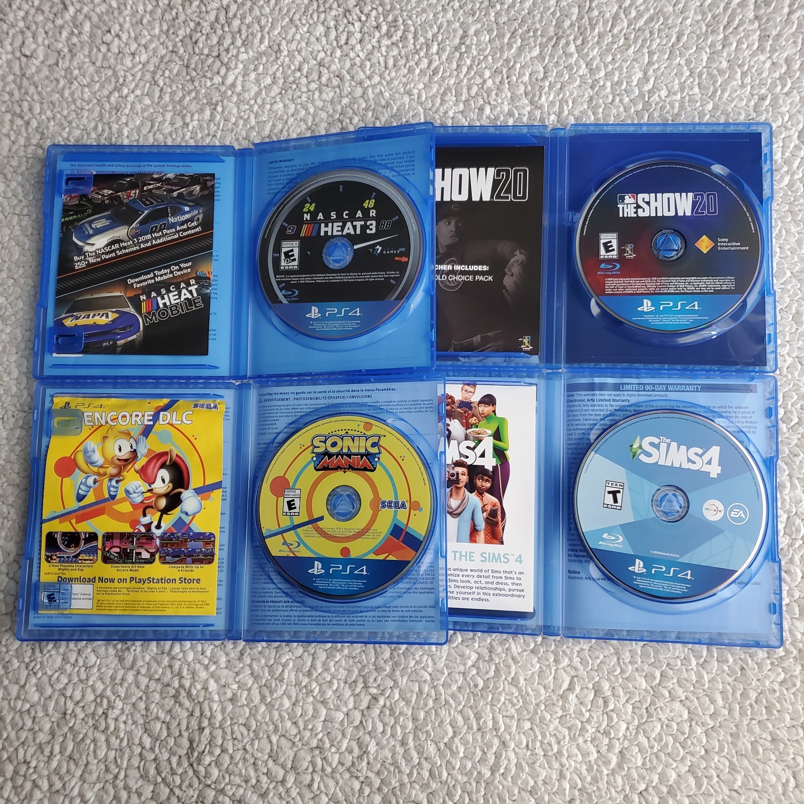 Sony Playstation 4 Slim 1TB Console Bundle Tested Controller Games CUH-2215B