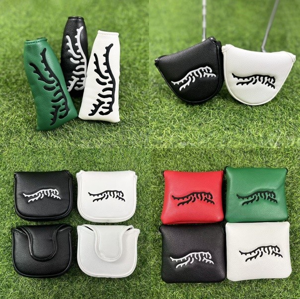 Tiger Golf Club Cover Mixed Push Rod Club Cover PU Track Wood No.1 Wood