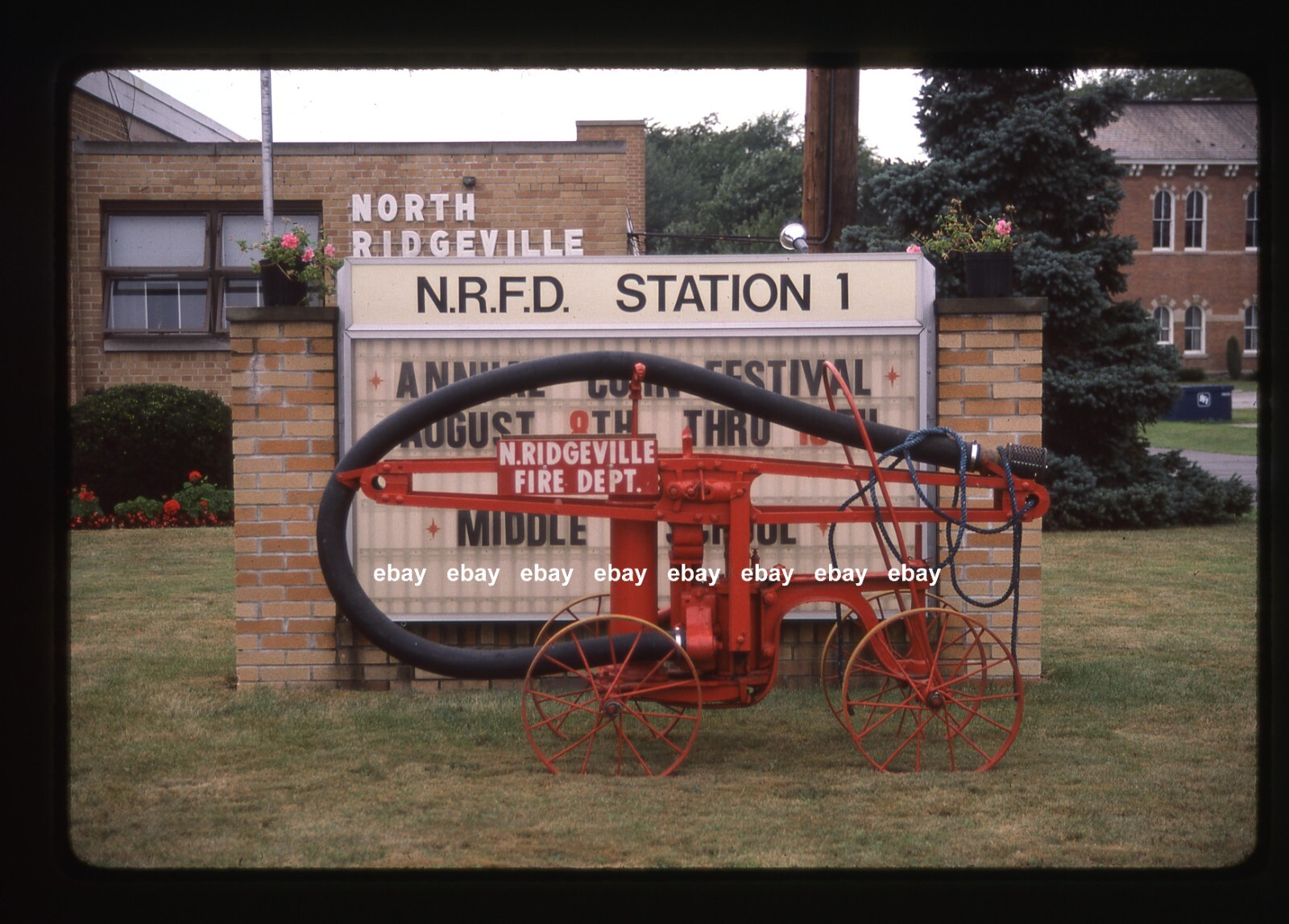 North Ridgeville OH Hand Drawn pumper Fire Apparatus Slide