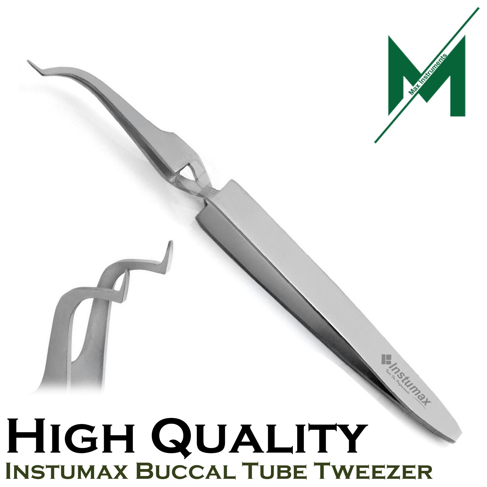 Orthodontic Lingual Bracket & Buccal Tube Holder Tweezers Ortho Dental Pinzas