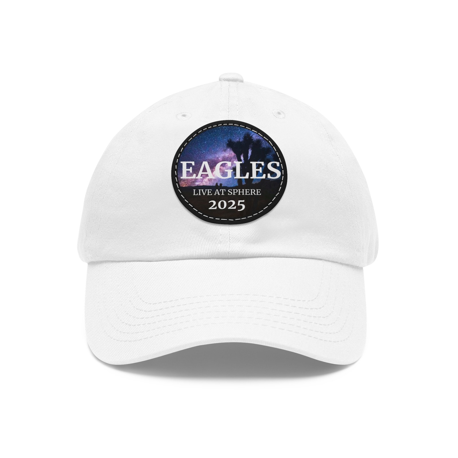 Dad Hat, Eagles Sphere Las Vegas 2025 Patch, Gift for Him, Baseball Cap, Leather