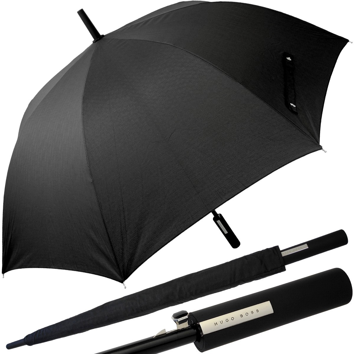 Hugo Boss, Umbrella & Covers, Bar Umbrella Black, Automatic, City Umbrella, NEW
