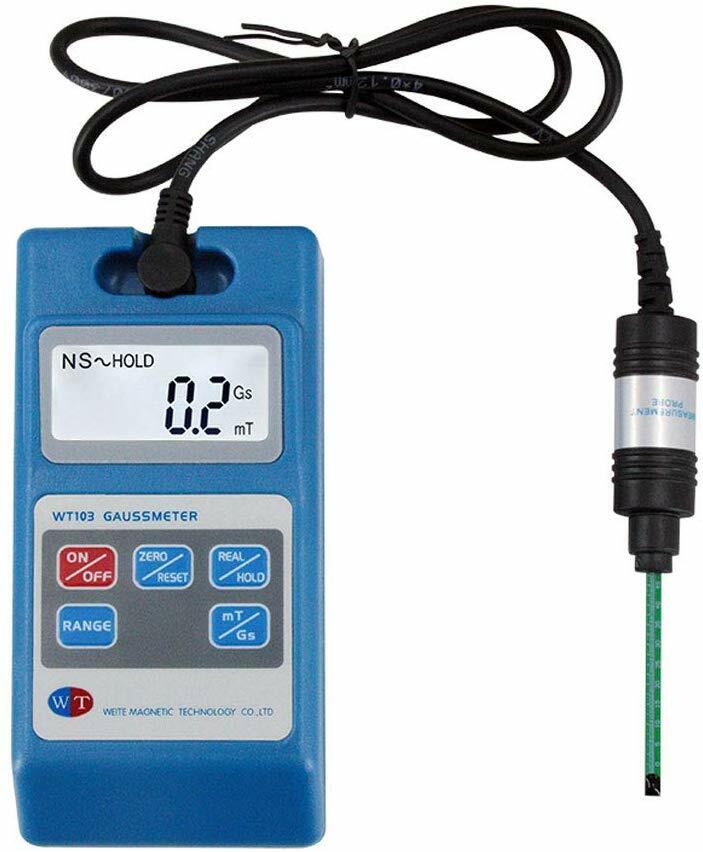 DC Surface Magnetic Field Tester Tesla Meter Gaussmeter mT Gs Display