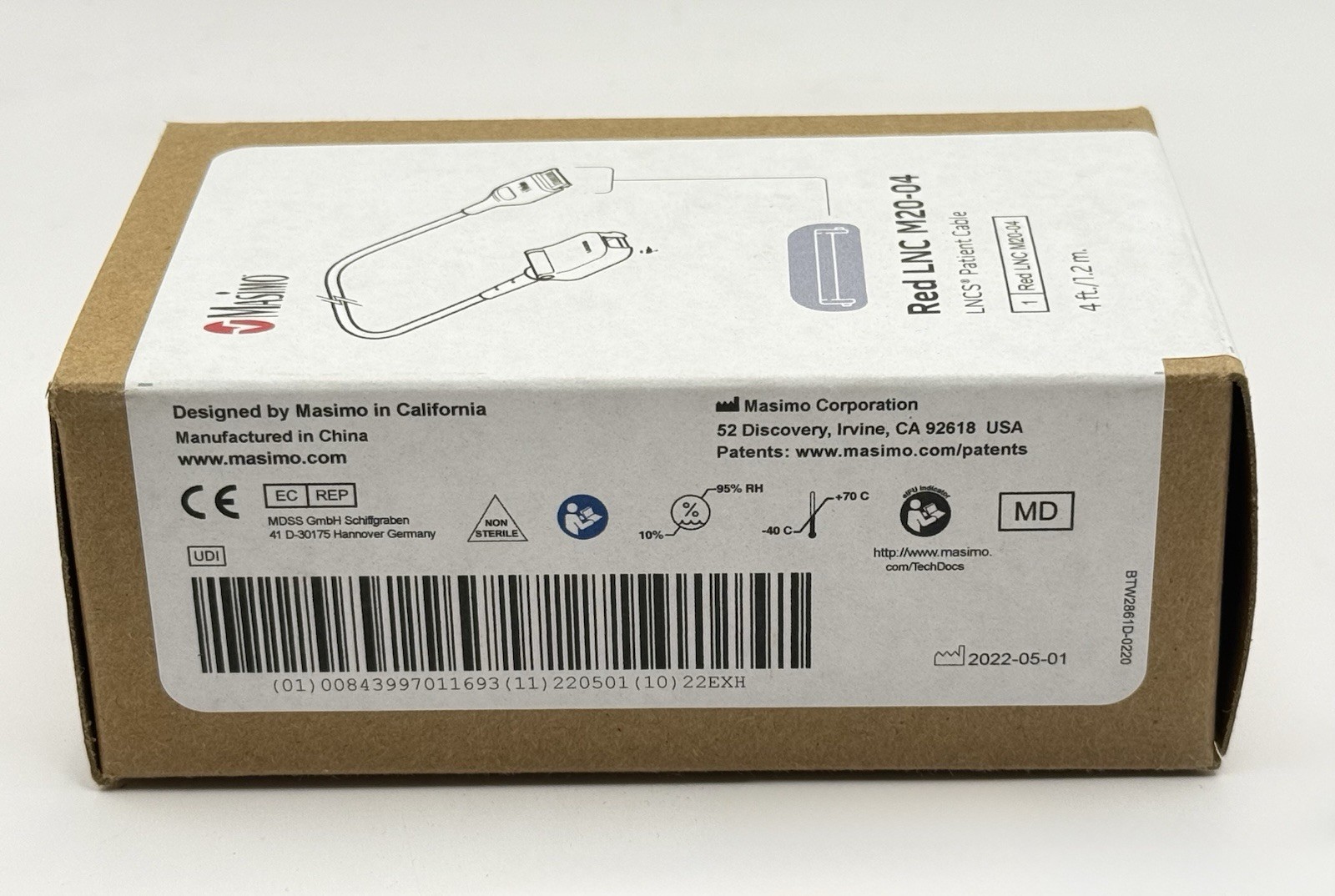 Masimo Red LNC M20-04 LNCS Patient Cable (REF: 4252)