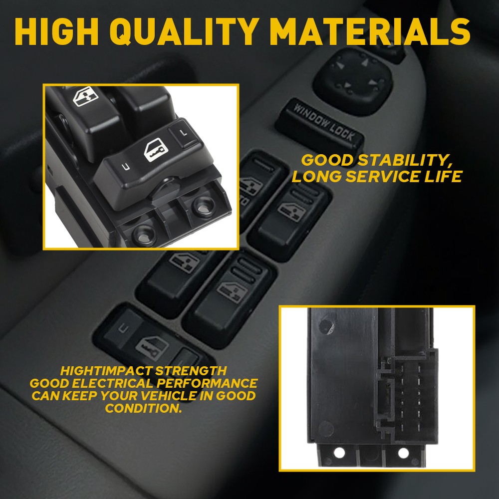 Driver Side Master AUTO Power Window Switch For 2000-2002 Silverado Chevrolet