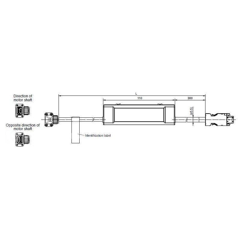 Panasonic MFECA0200MJE A6 Series Encoder Cable MFGD