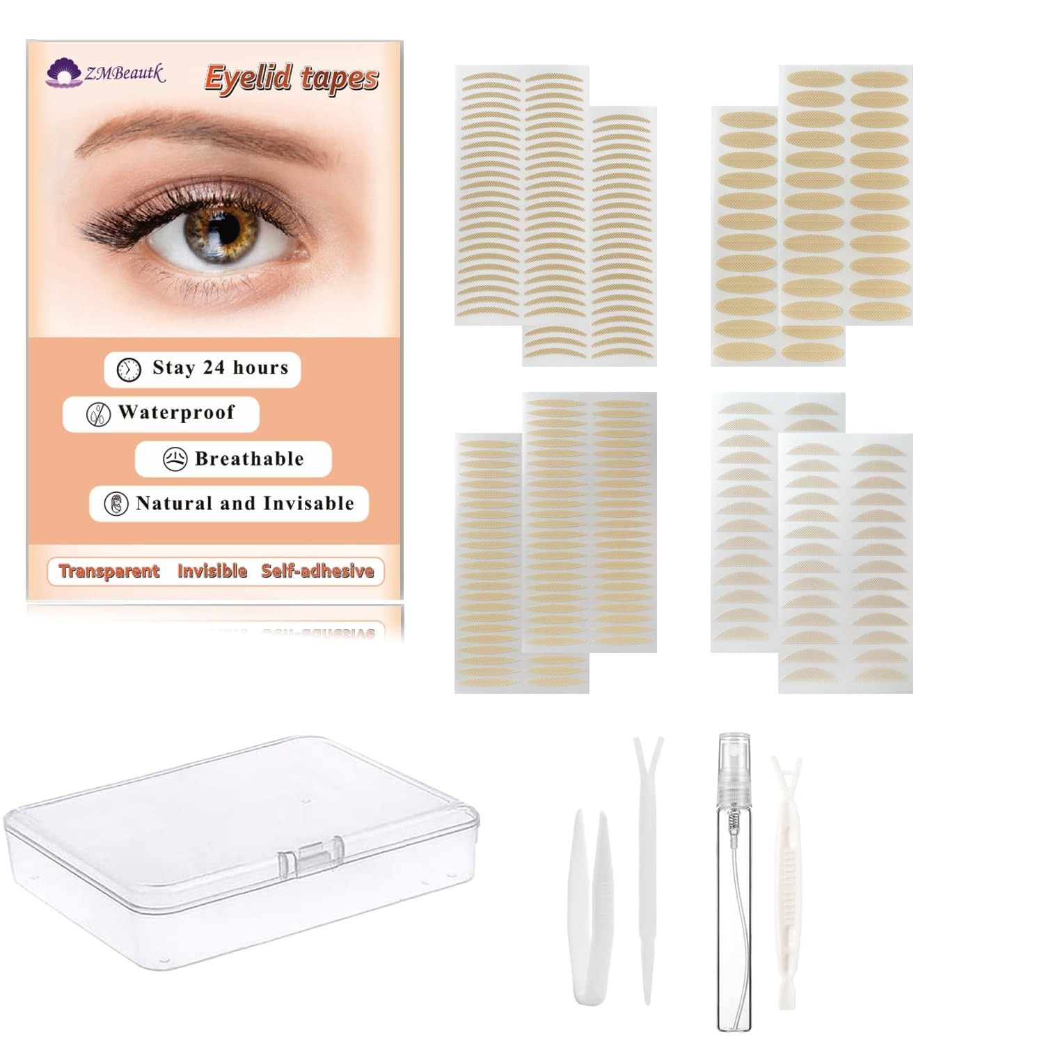 Cinta Adhesiva Premium de Parpados Levantamiento Instantaneo sin Cirugía 1728Pcs