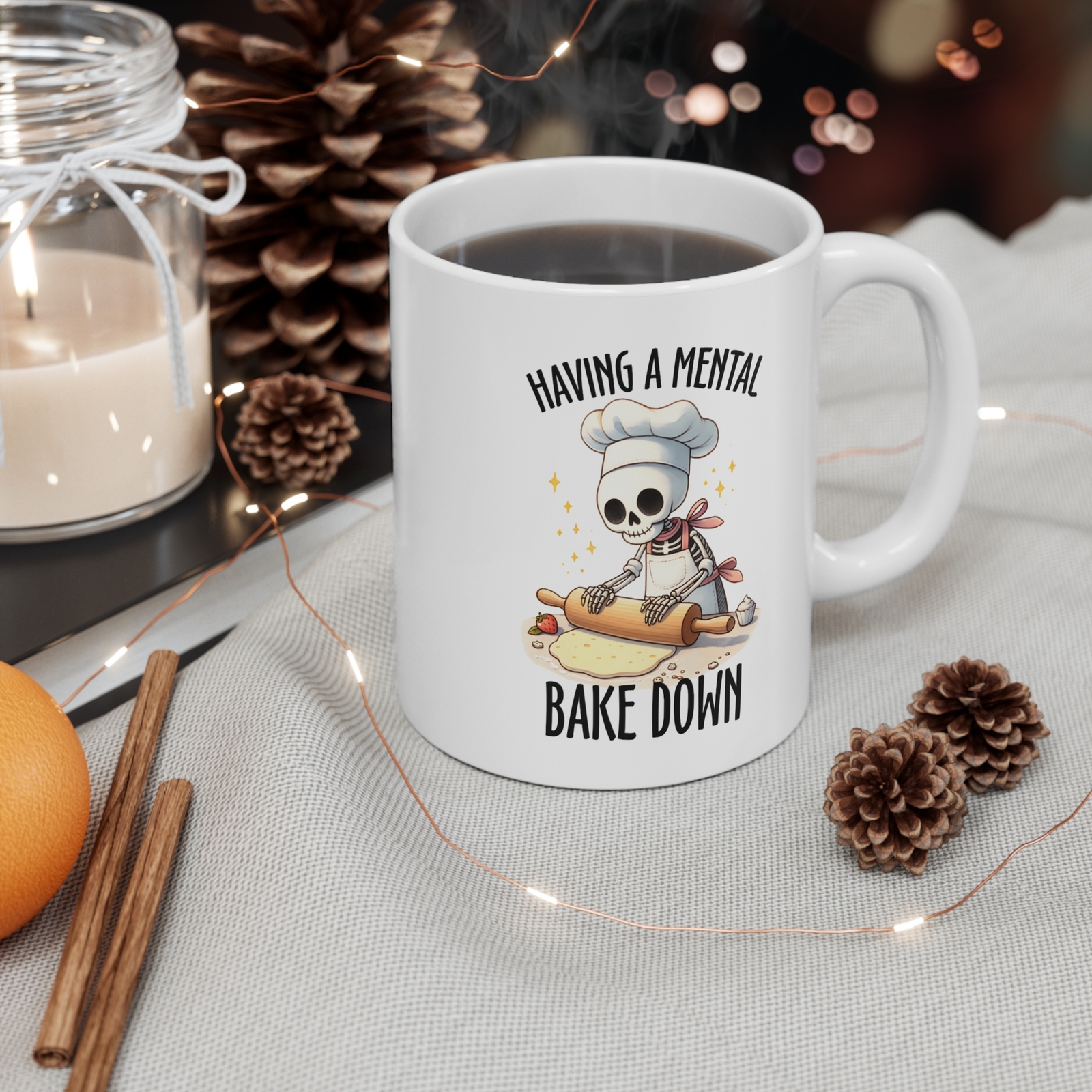 Having A Mental Bake Down Coffee Mug Baking Lover Funny Gift Baker Mug Tea Cup