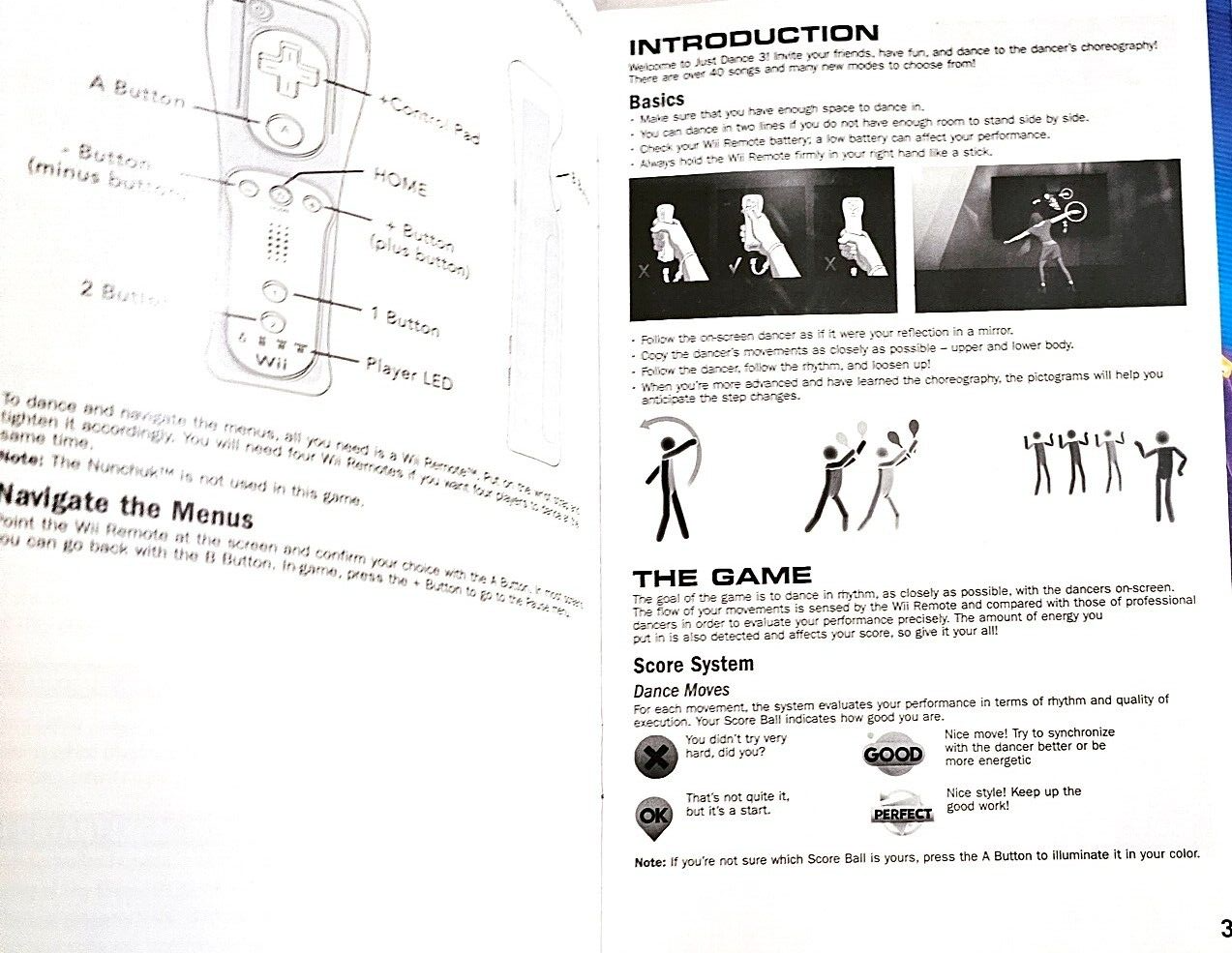 Replacement Nintendo WII Game Manual Guide Just Dance 2