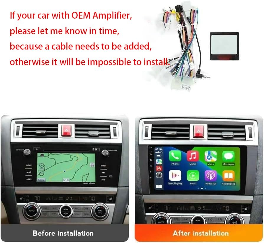 4 core 64G Carplay Android Car Stereo Radio For 2015-2018 Subaru Legacy Outback