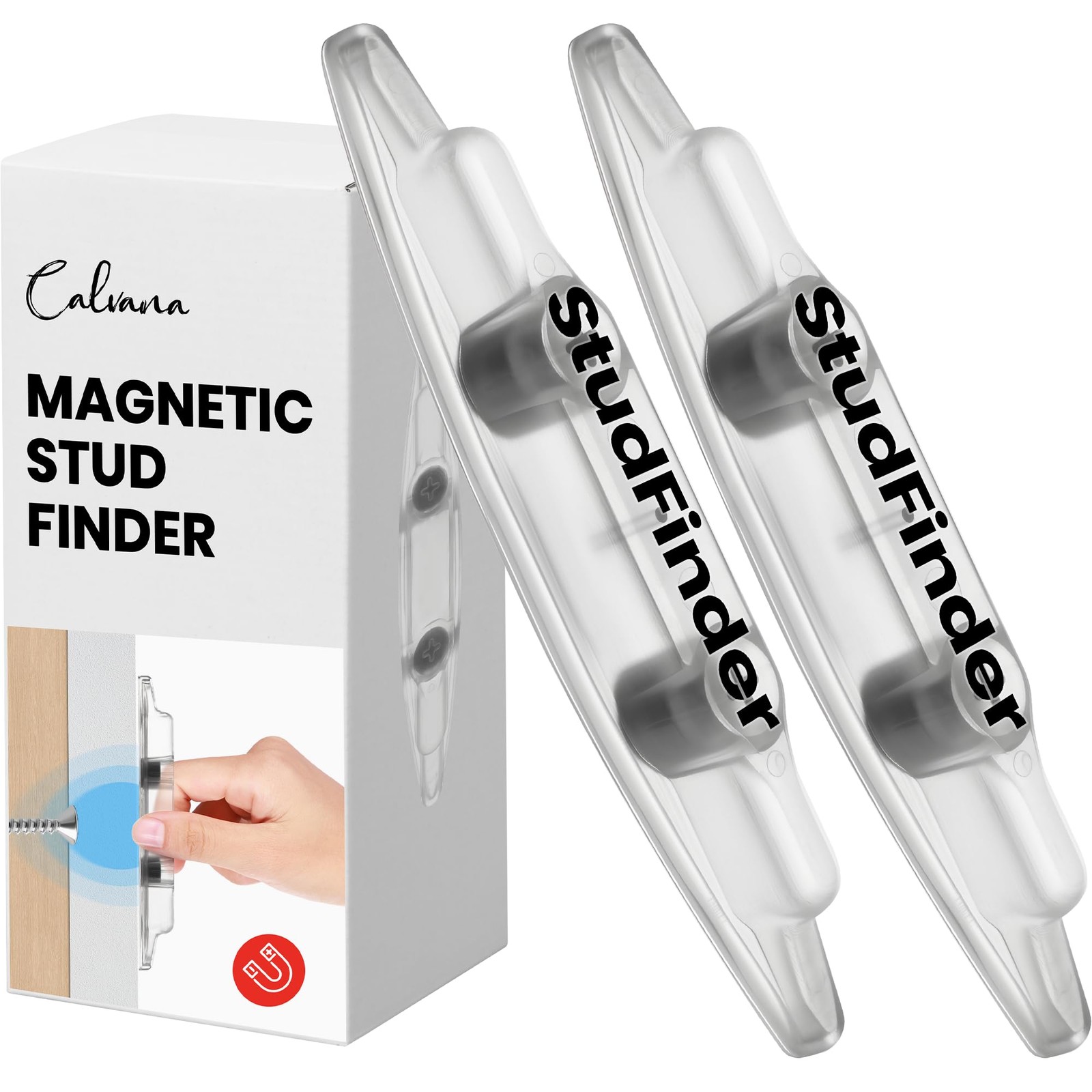 (2-Pack) Upgraded Magnetic Stud Finder - No Battery Wall Scanner with Extra P...