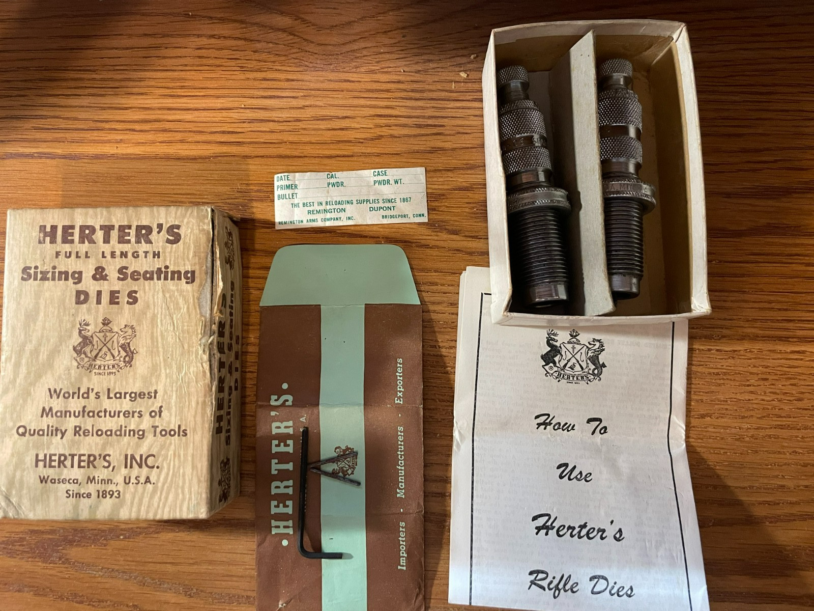 Herter's Full Length Sizing and seating Dies 30.06