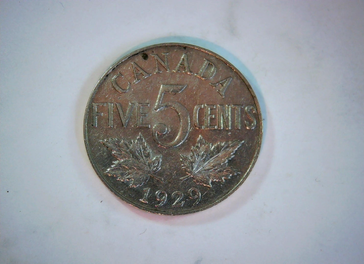 Canada 1929 5 Cents George V 5 Cents (Small ) Coin