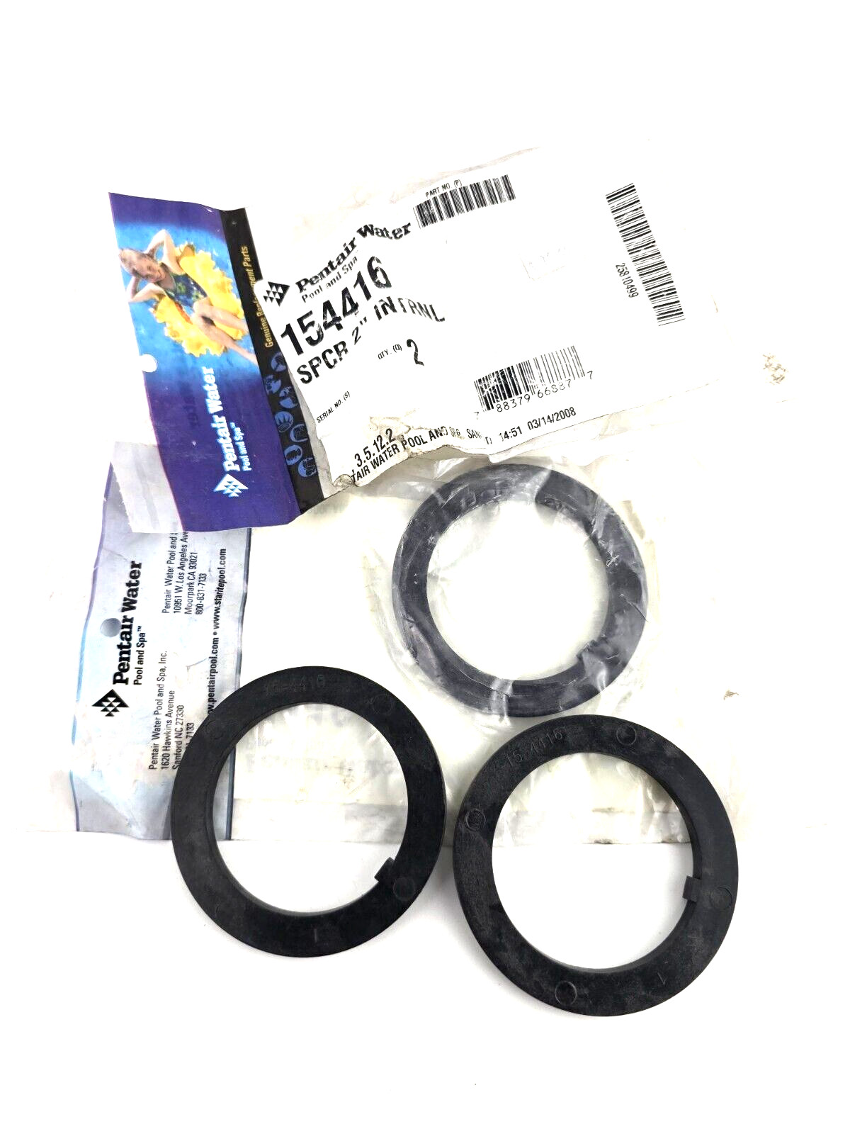 5pcs Pentair Spacer Internal 2" 154416