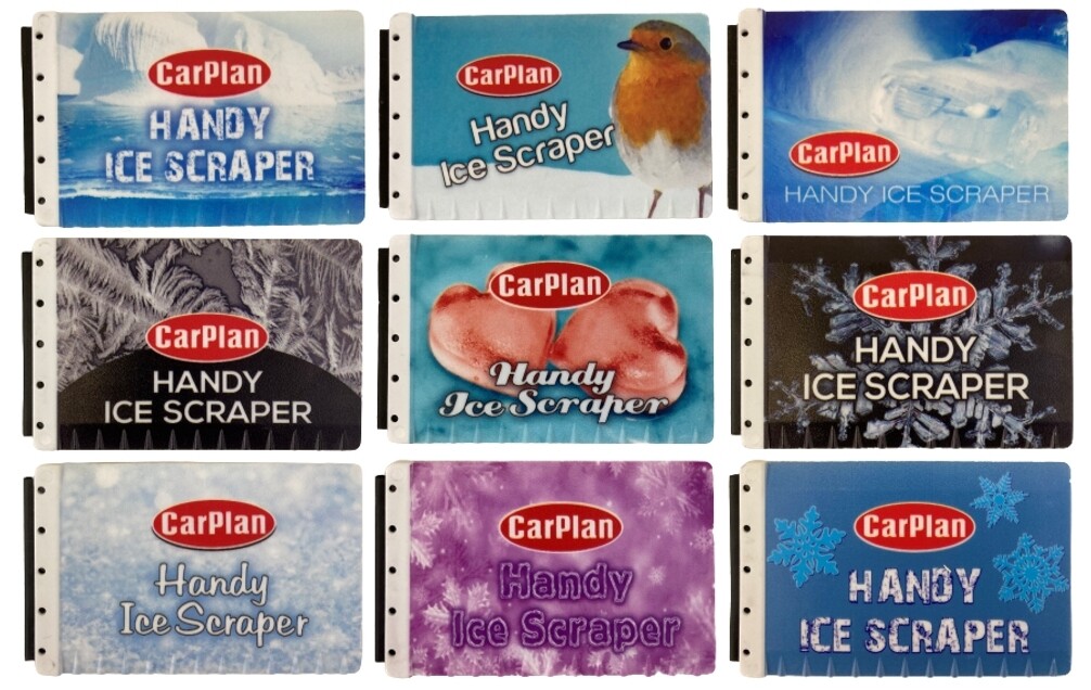 9x Carplan - Credit Card Size Purse Wallet Ice Frost Snow Car Window Scraper