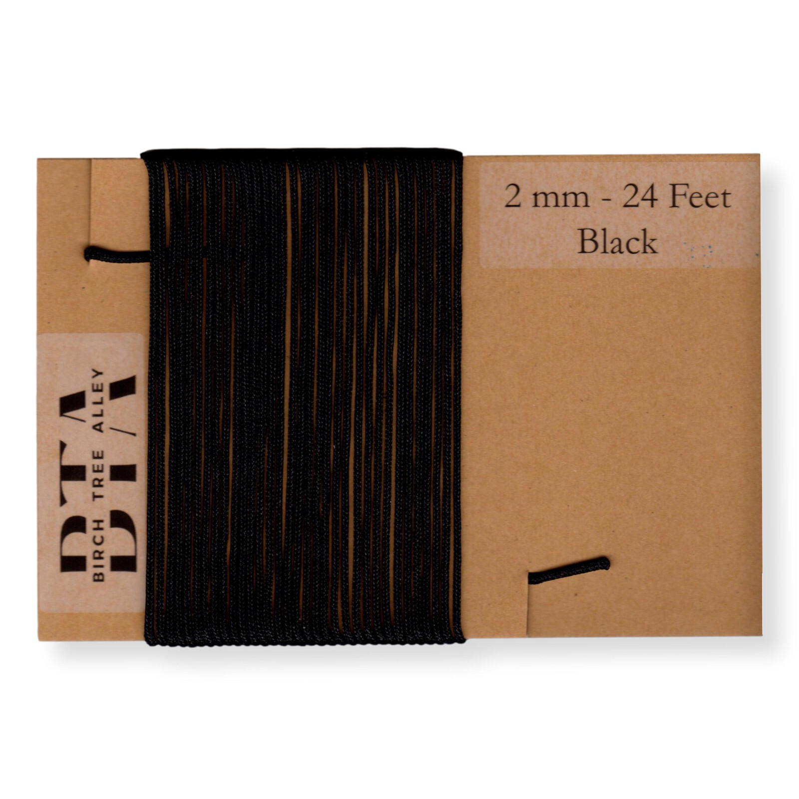 24 Ft Radio Dial Cord String (288") BRAIDED 2mm BLACK for Vintage Radio Tuner