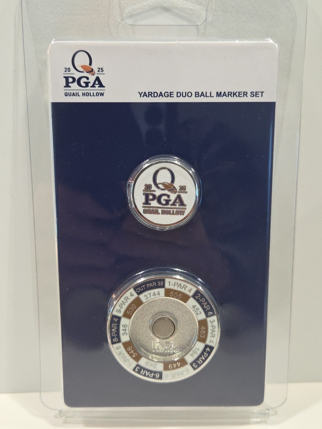 2025 Pga Championship Yardage Ball Marker Set Quail Hollow Scotty Sheffler NEW