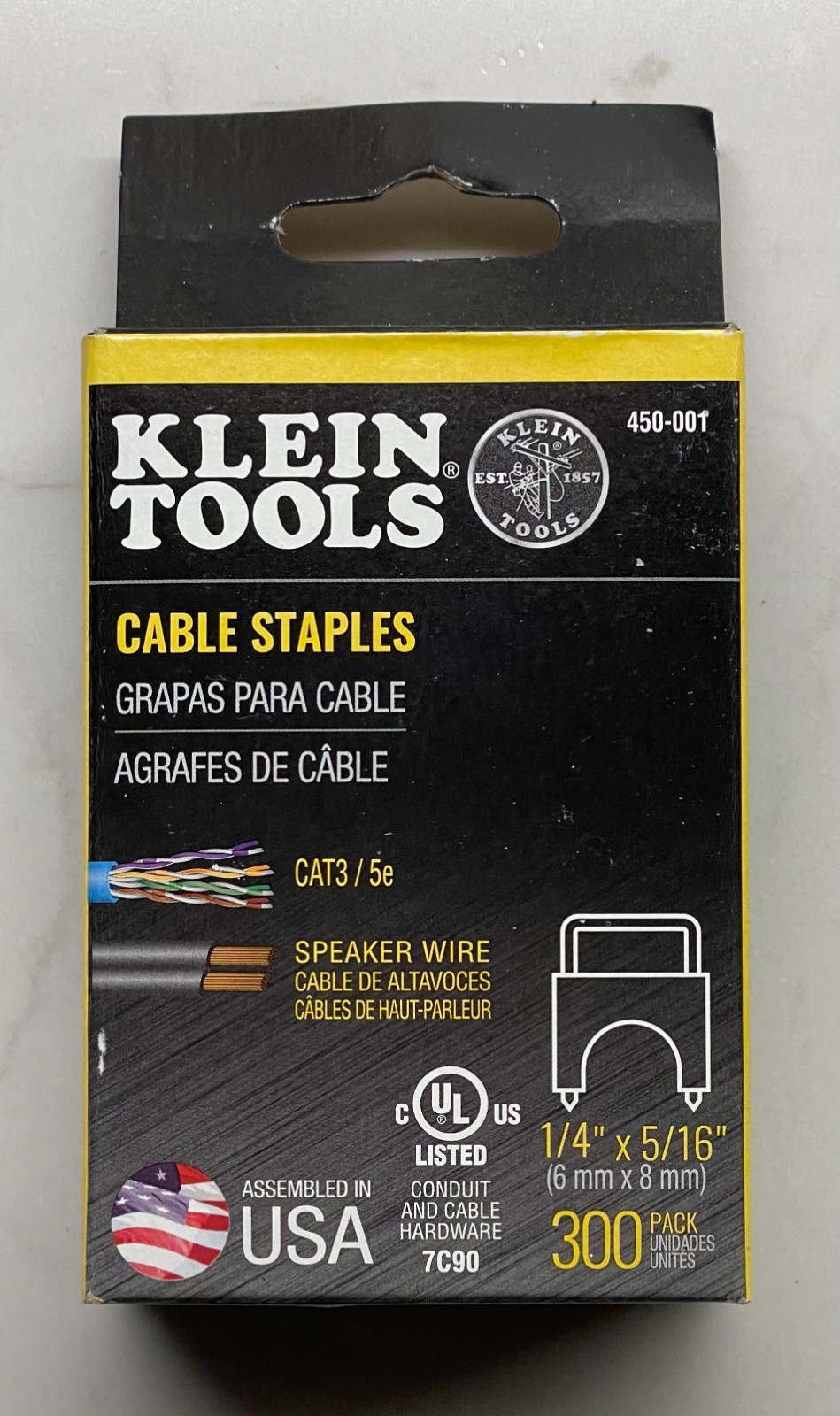 Klein Tools 450-001 Staples, 1/4-Inch x 5/16-In. Insulated