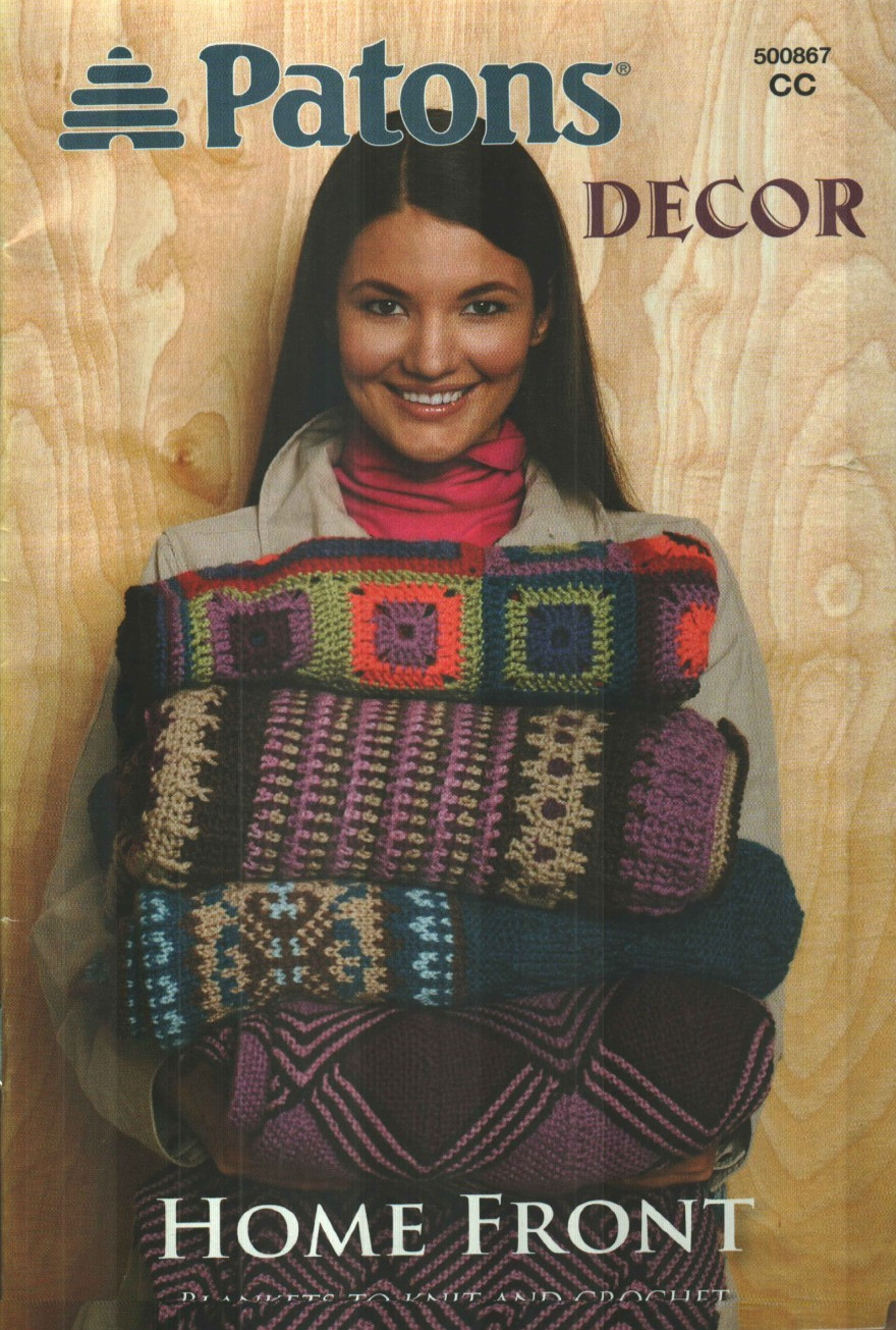 NEW HOME FRONT AFGHANS PILLOW HOME DECOR DIGEST SIZE CROCHET & KNIT PATTERN BOOK