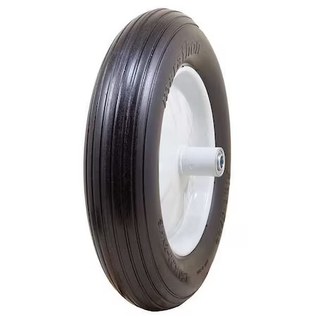 Marastar 00001 Flat Free Wheel, Polyurethane, 500Lb, White