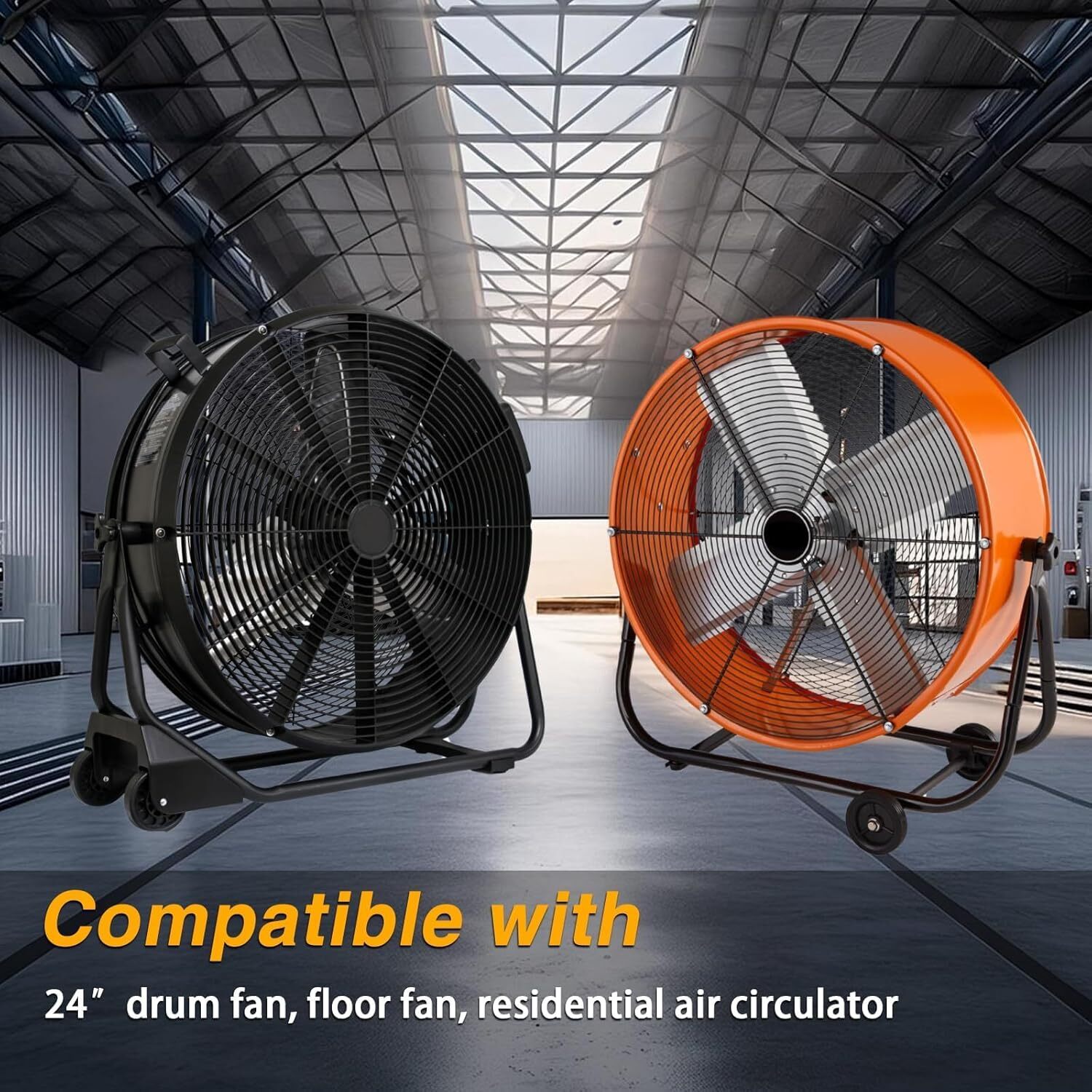 Waterproof Industrial Fan 420D Cover Dustproof Protection for 30.5" Drum Fans