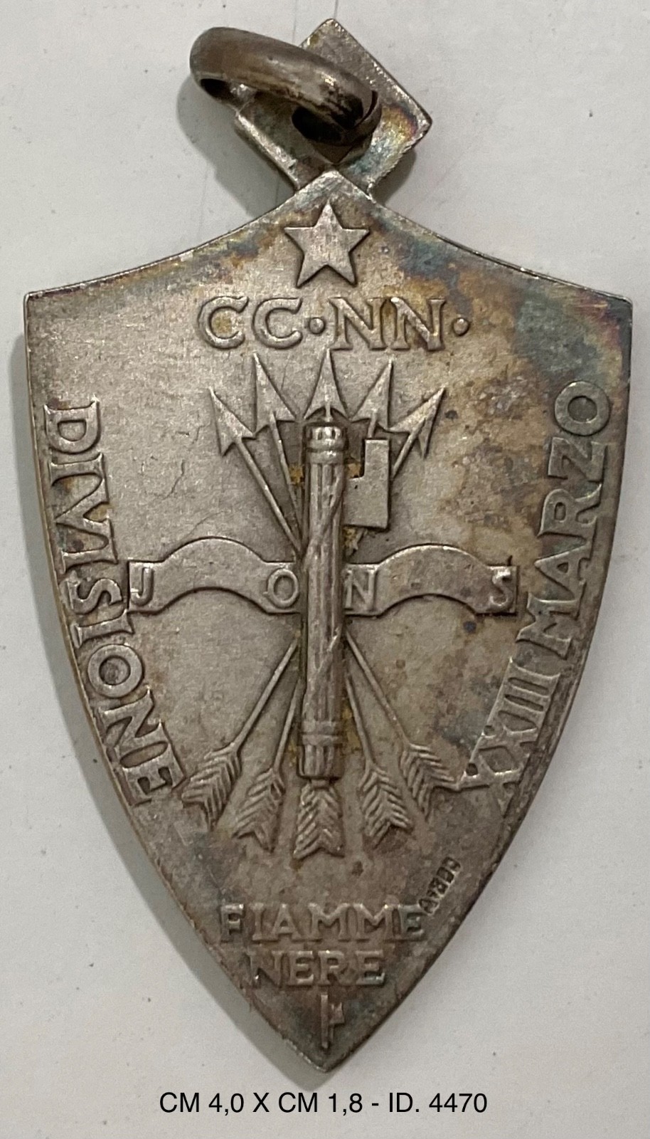 GUERRA DI SPAGNA DIVISIONE CC.NN. XXIII MARZO FIAMME NERE MEDAGLIA ARGENTO OMS