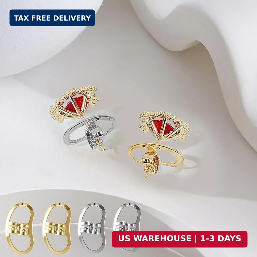 Earring Backs for Droopy Ears, Adjustable & Secure Earring Backs Lifters for Hea