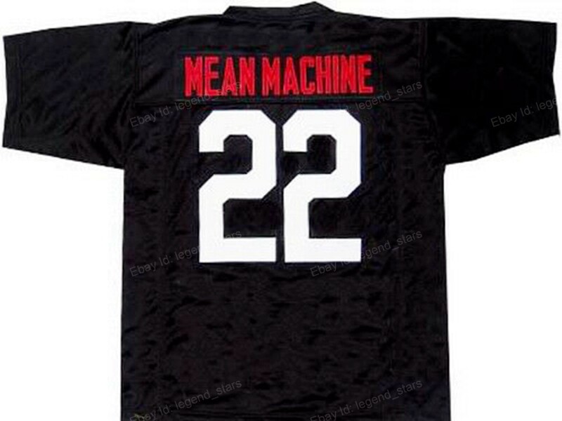 Custom Mean Machina #22 Longest Yard Football Jersey 1974 Movie Men's Sewn Black
